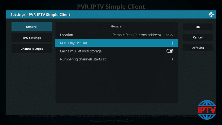 download kodi m3u iptv editor