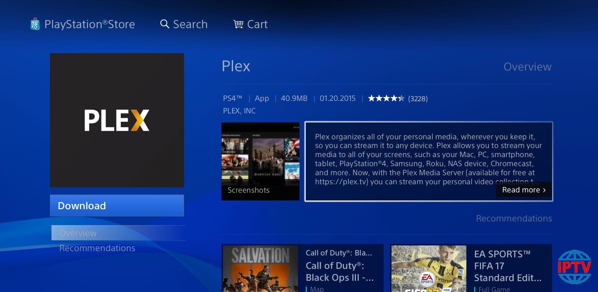 plex media server download ps4